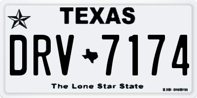 TX license plate DRV7174