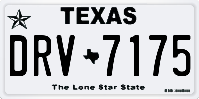 TX license plate DRV7175