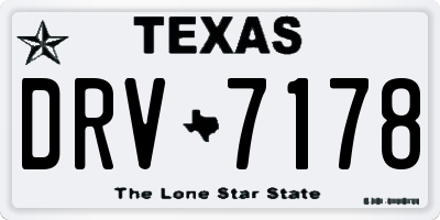 TX license plate DRV7178