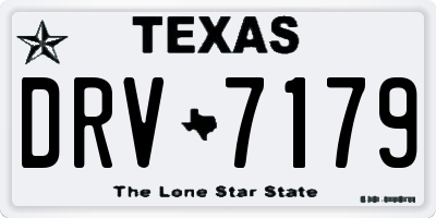 TX license plate DRV7179