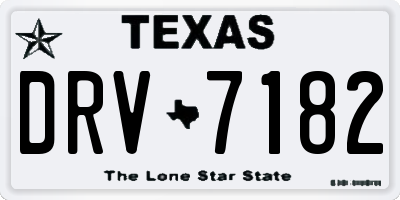 TX license plate DRV7182