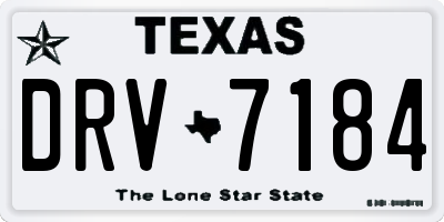 TX license plate DRV7184