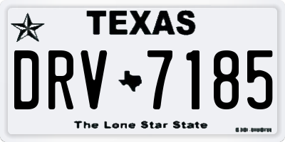 TX license plate DRV7185