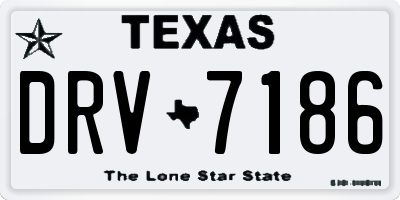 TX license plate DRV7186