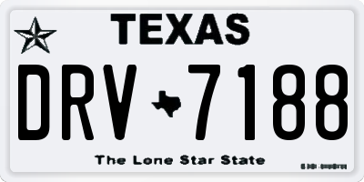 TX license plate DRV7188