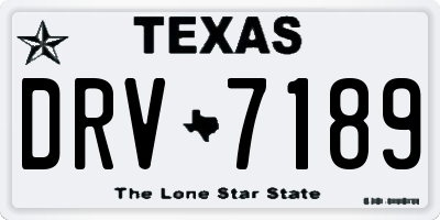 TX license plate DRV7189