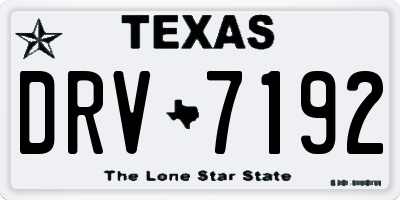 TX license plate DRV7192