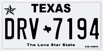 TX license plate DRV7194