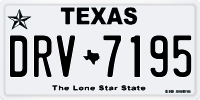 TX license plate DRV7195