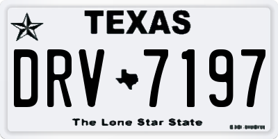 TX license plate DRV7197