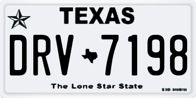 TX license plate DRV7198