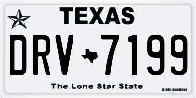 TX license plate DRV7199