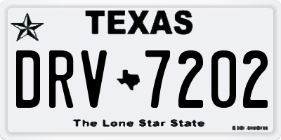 TX license plate DRV7202
