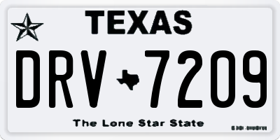 TX license plate DRV7209