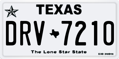 TX license plate DRV7210