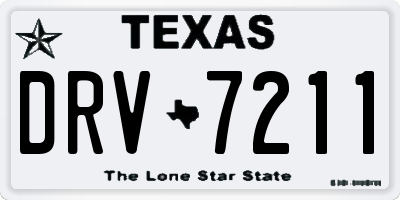 TX license plate DRV7211