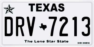 TX license plate DRV7213