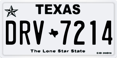 TX license plate DRV7214