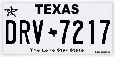 TX license plate DRV7217