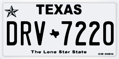 TX license plate DRV7220