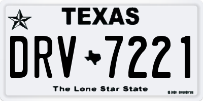 TX license plate DRV7221