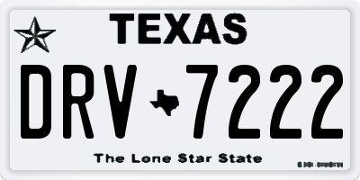 TX license plate DRV7222