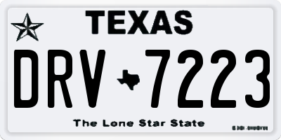 TX license plate DRV7223