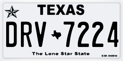 TX license plate DRV7224