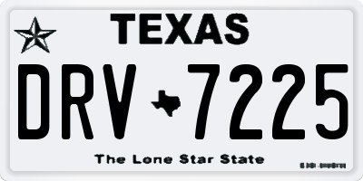 TX license plate DRV7225