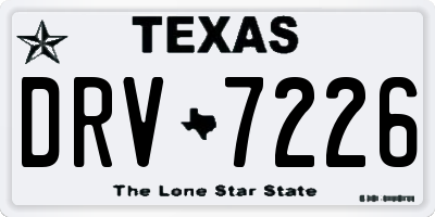 TX license plate DRV7226