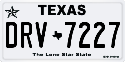 TX license plate DRV7227