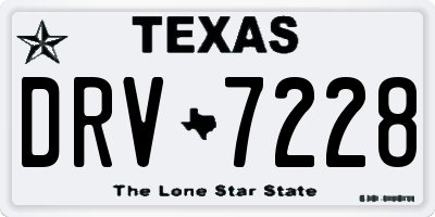 TX license plate DRV7228