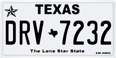 TX license plate DRV7232