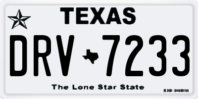 TX license plate DRV7233