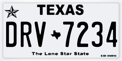 TX license plate DRV7234