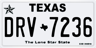 TX license plate DRV7236