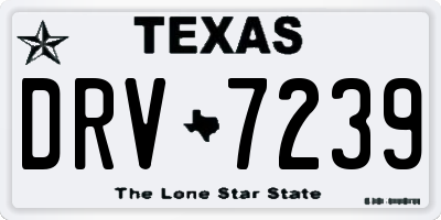 TX license plate DRV7239