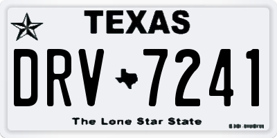 TX license plate DRV7241