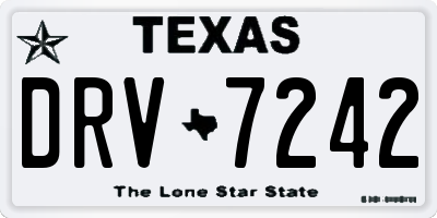 TX license plate DRV7242