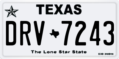 TX license plate DRV7243