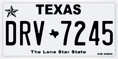 TX license plate DRV7245