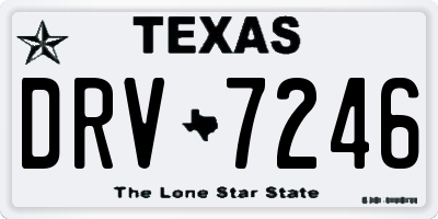 TX license plate DRV7246