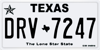 TX license plate DRV7247