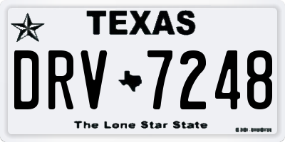 TX license plate DRV7248