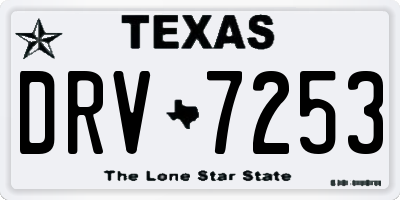 TX license plate DRV7253