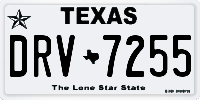 TX license plate DRV7255