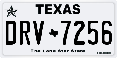 TX license plate DRV7256