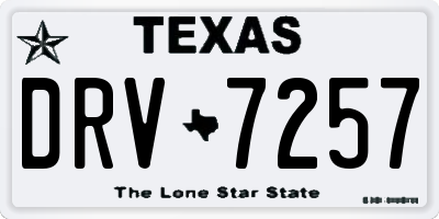 TX license plate DRV7257