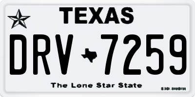 TX license plate DRV7259