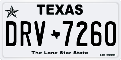 TX license plate DRV7260